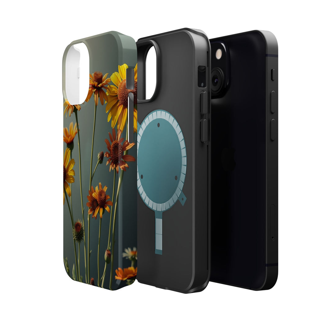 iPhone Mustard And Rust Wildflower Bunch Slim Everyday iPhone Designer · iPhone