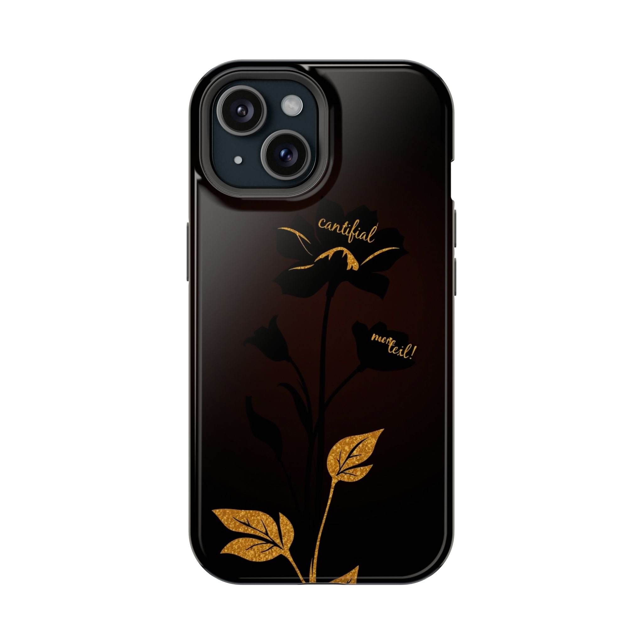 iPhone Earthy Floral Silhouette Design Slim Everyday Designer Case · iPhone Case