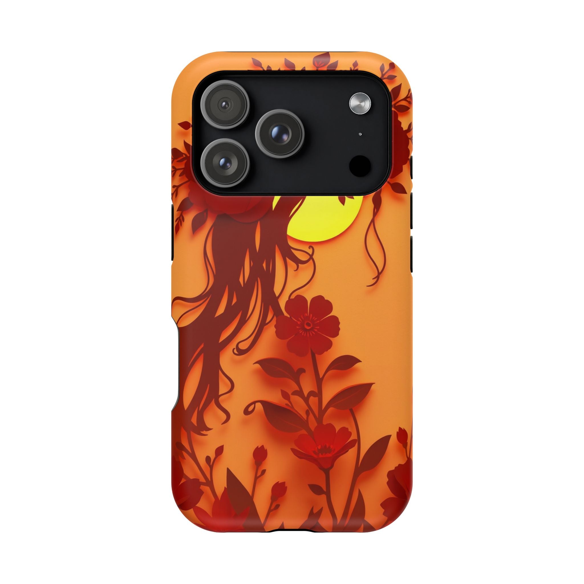 iPhone Sunset Amber And Peach Floral Crown Slim iPhone Everyday · iPhone Case