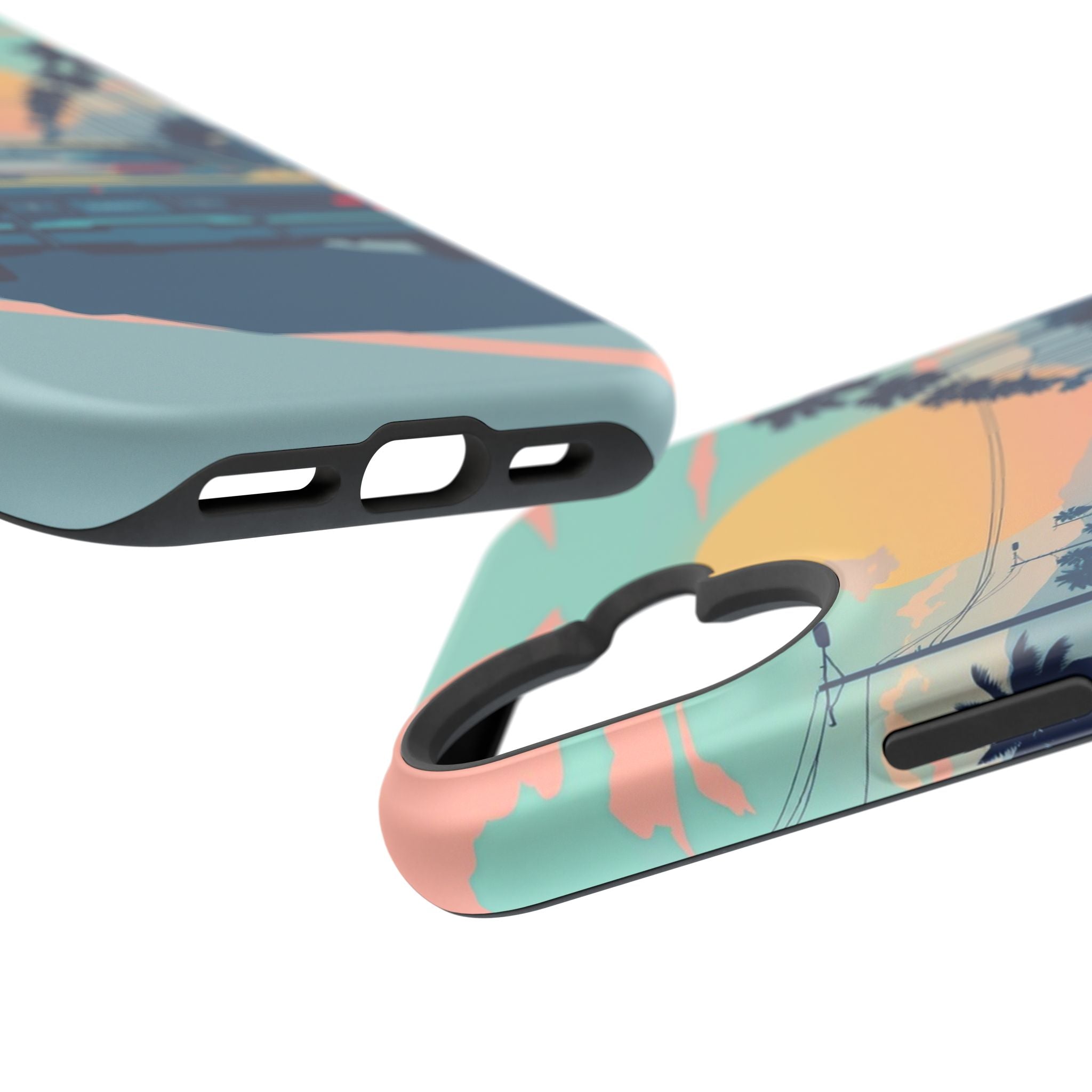 iPhone Sunset Drive 80s Pop Art Bold Slim Everyday Designer Case · iPhone Case