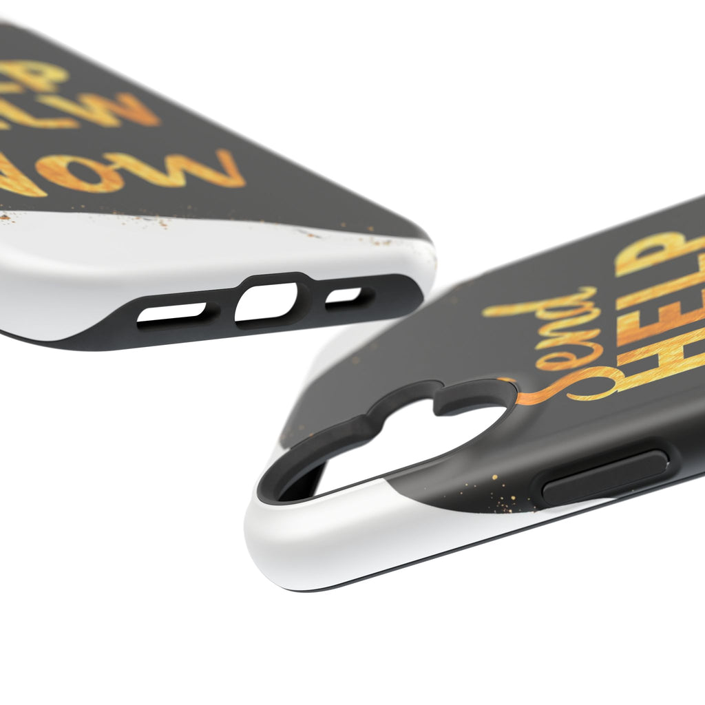 iPhone Send Help Now Enchanted Art Bold Modern Everyday Snap Case · iPhone Case
