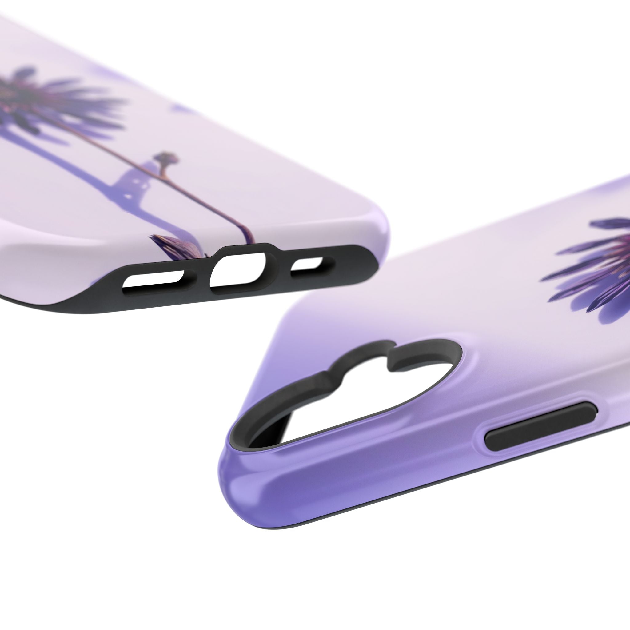 iPhone Indigo And Violet Dried Flower Flat Lay Soft iPhone Finish · iPhone Case