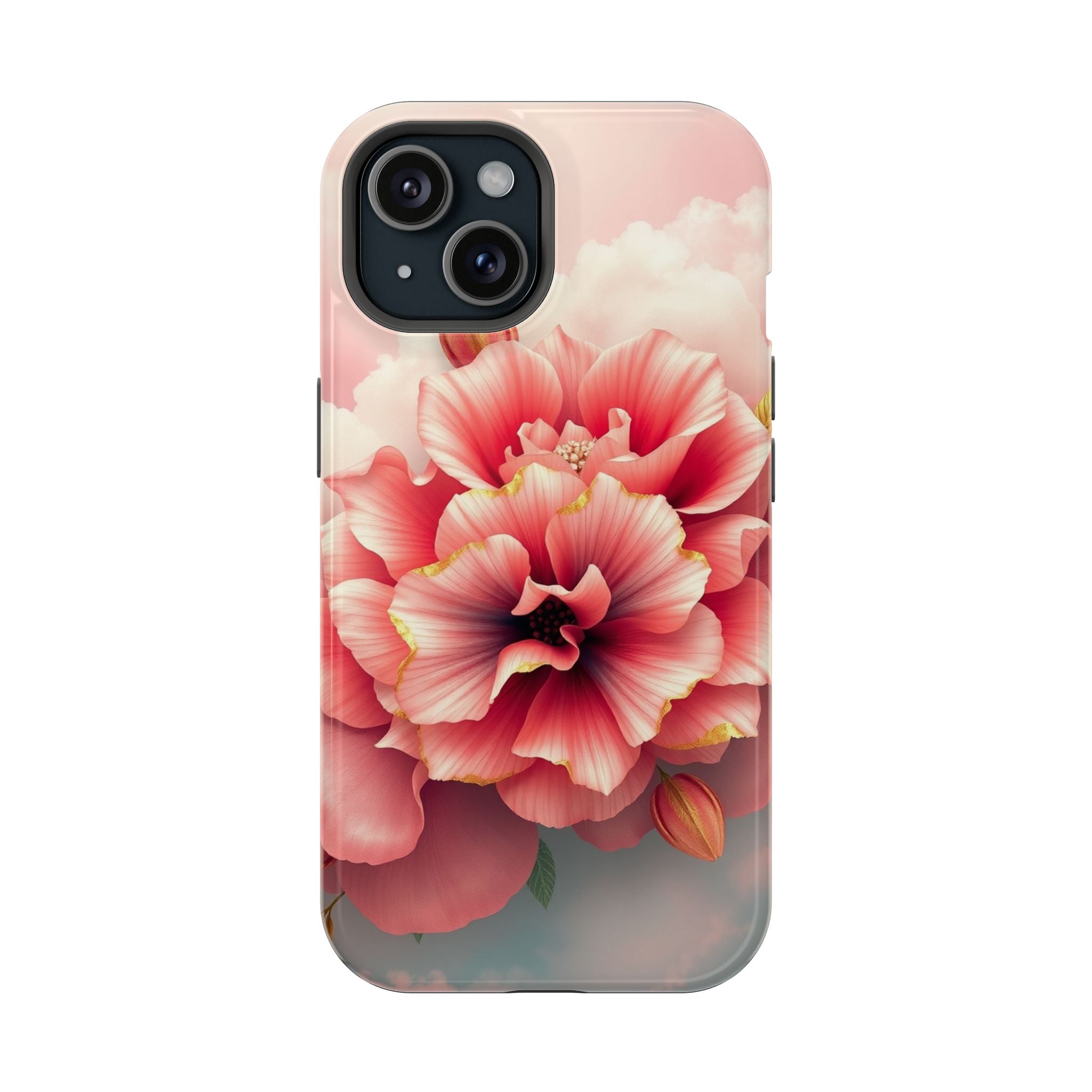 iPhone Pastel Floral Cloud Gold Foil Luxury Slim iPhone Everyday · iPhone Case
