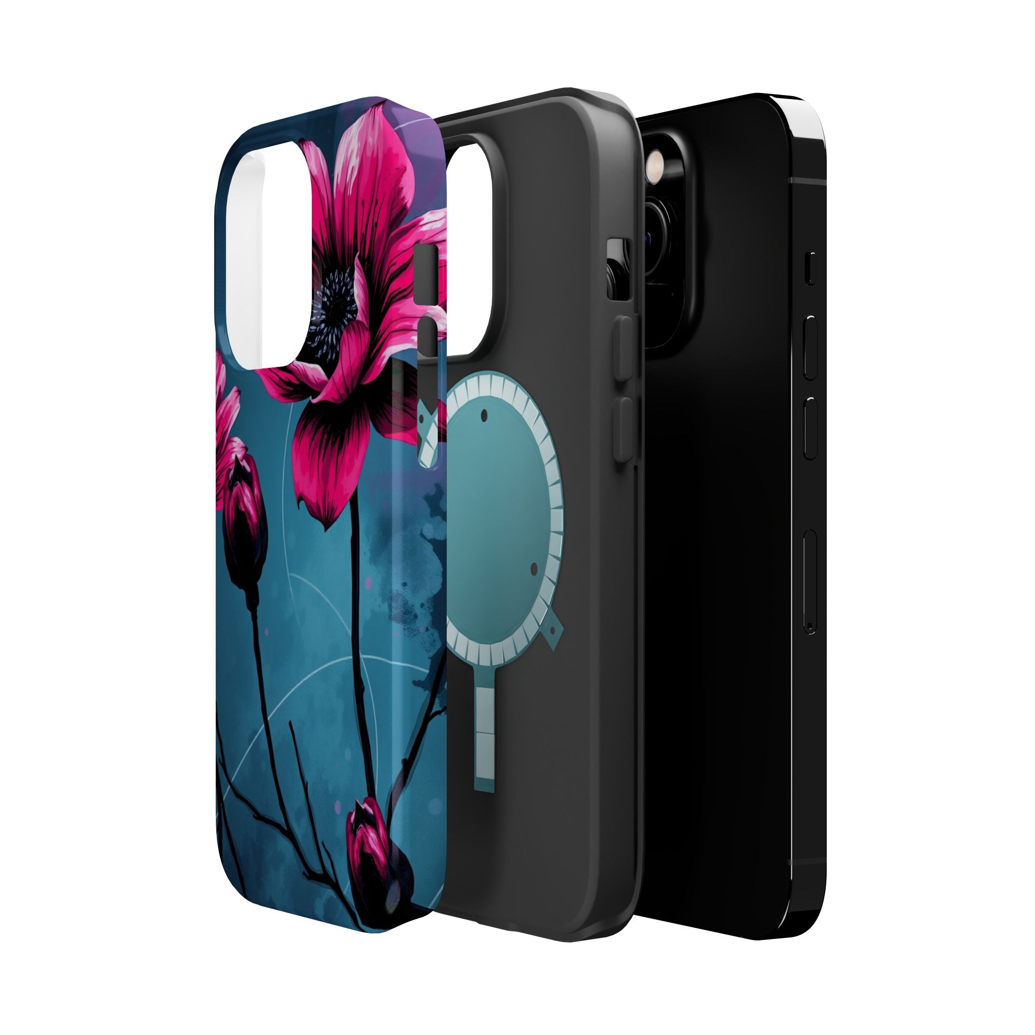 iPhone Floral Ink Wash Bold Art Slim Everyday Designer Case · iPhone Case