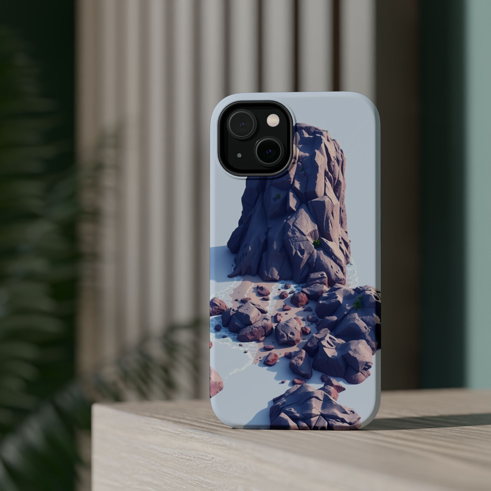 iPhone Indigo And Violet Pebble Beach Slim Everyday Designer Case · iPhone Case