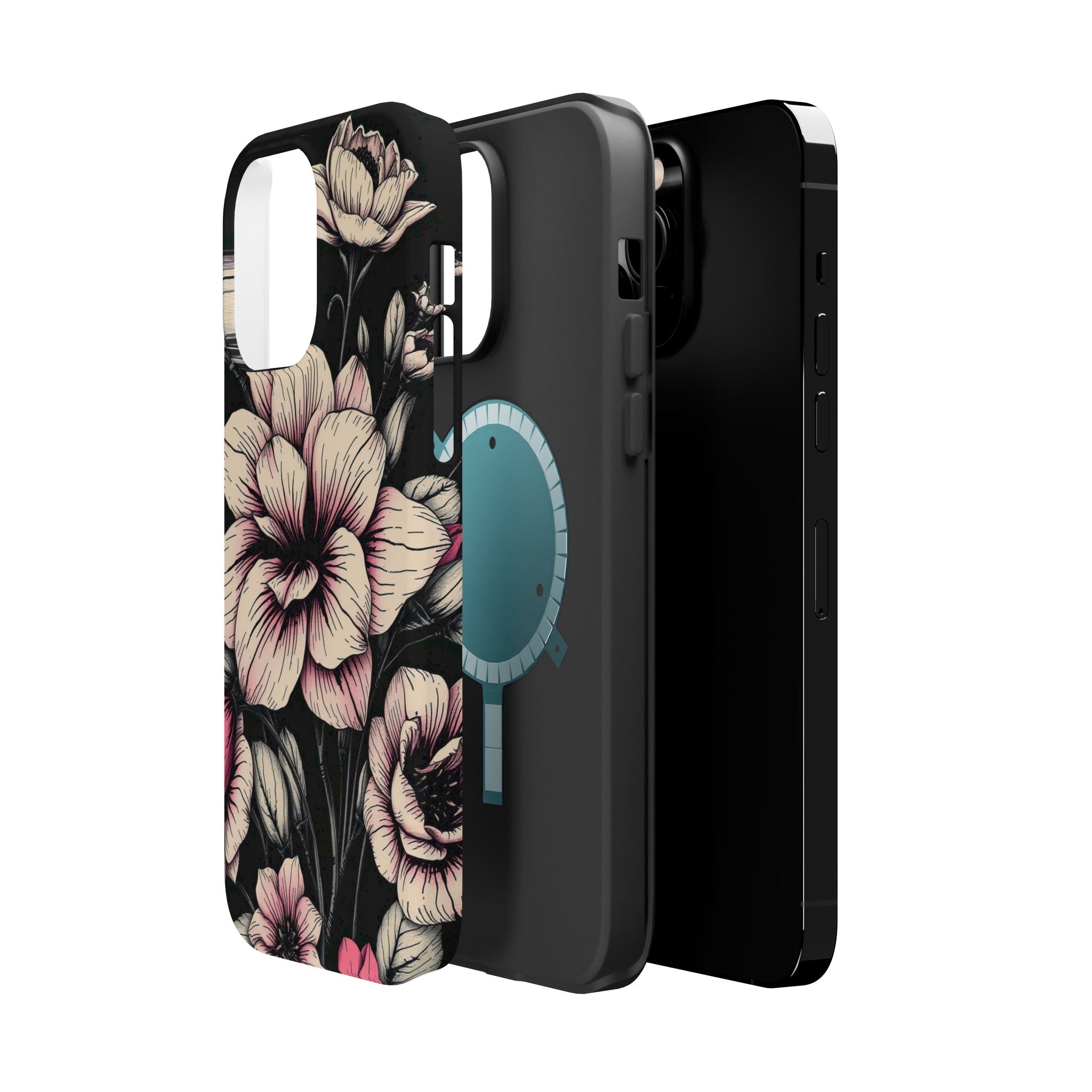 iPhone Floral Dark Academia Gothic Ink Slim Everyday Designer Case · iPhone Case