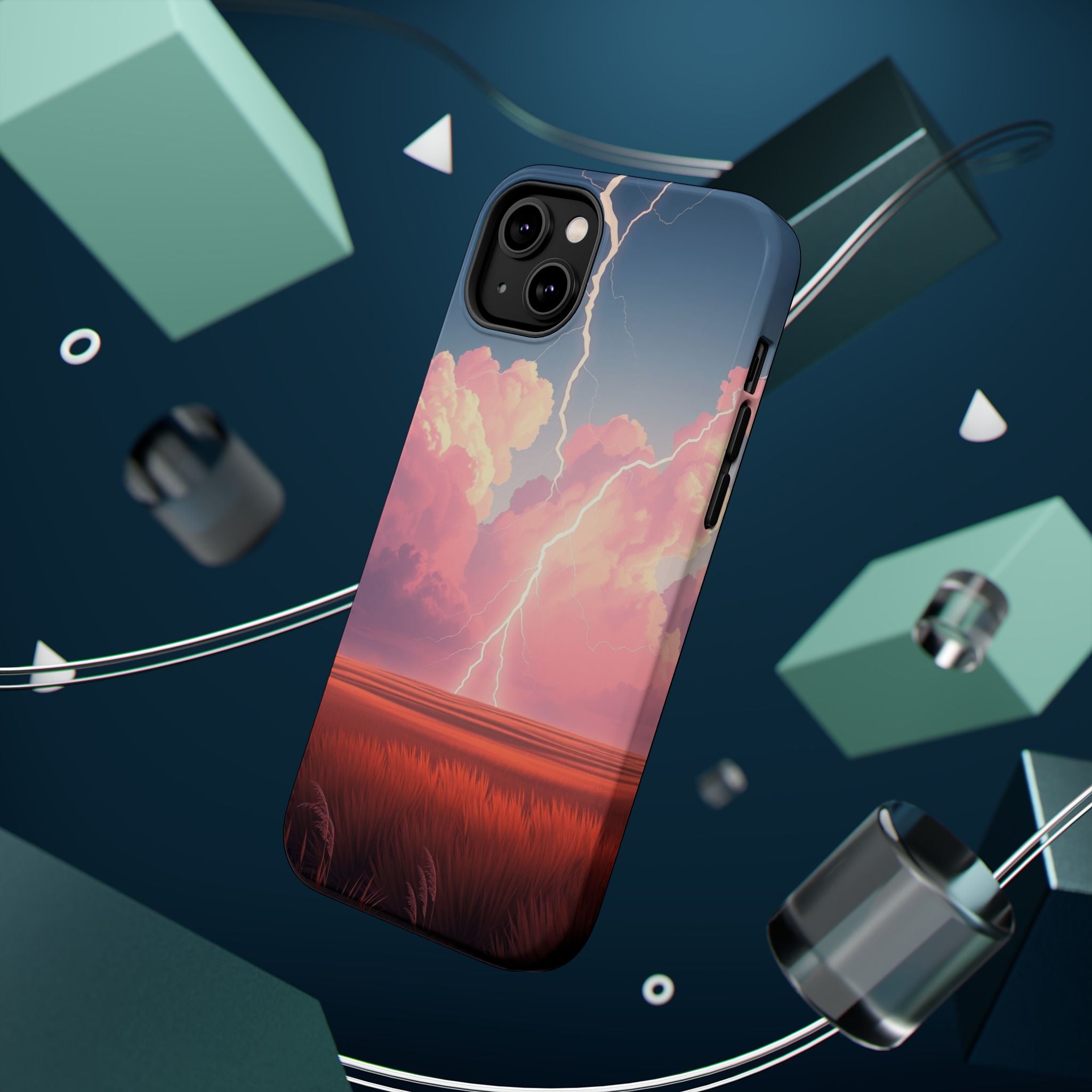 iPhone Prairie Lightning Bold Art Bold Modern Everyday Snap Case · iPhone Case