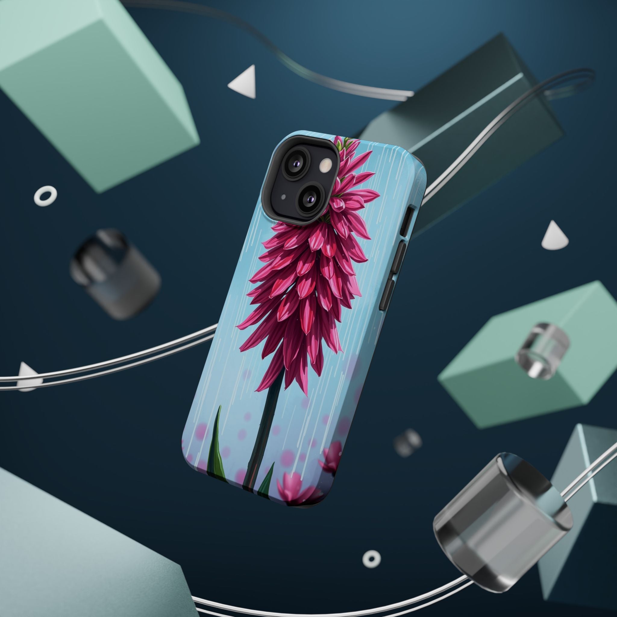 iPhone Cyan And Magenta Spring Shower Bloom Slim iPhone Everyday · iPhone Case