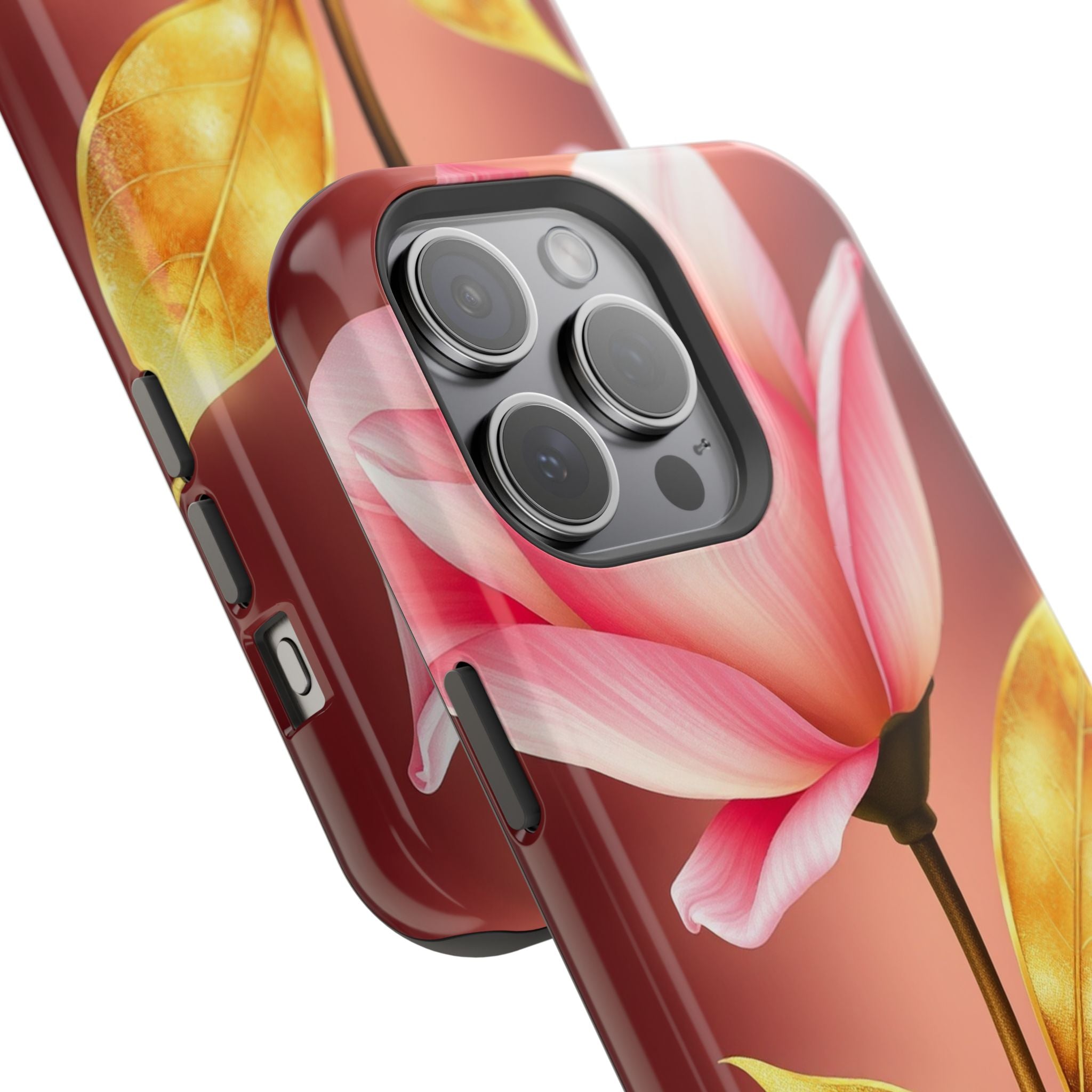 iPhone Dreamy Bloom and Leaf Design 14 Slim Everyday Designer Case · iPhone Case