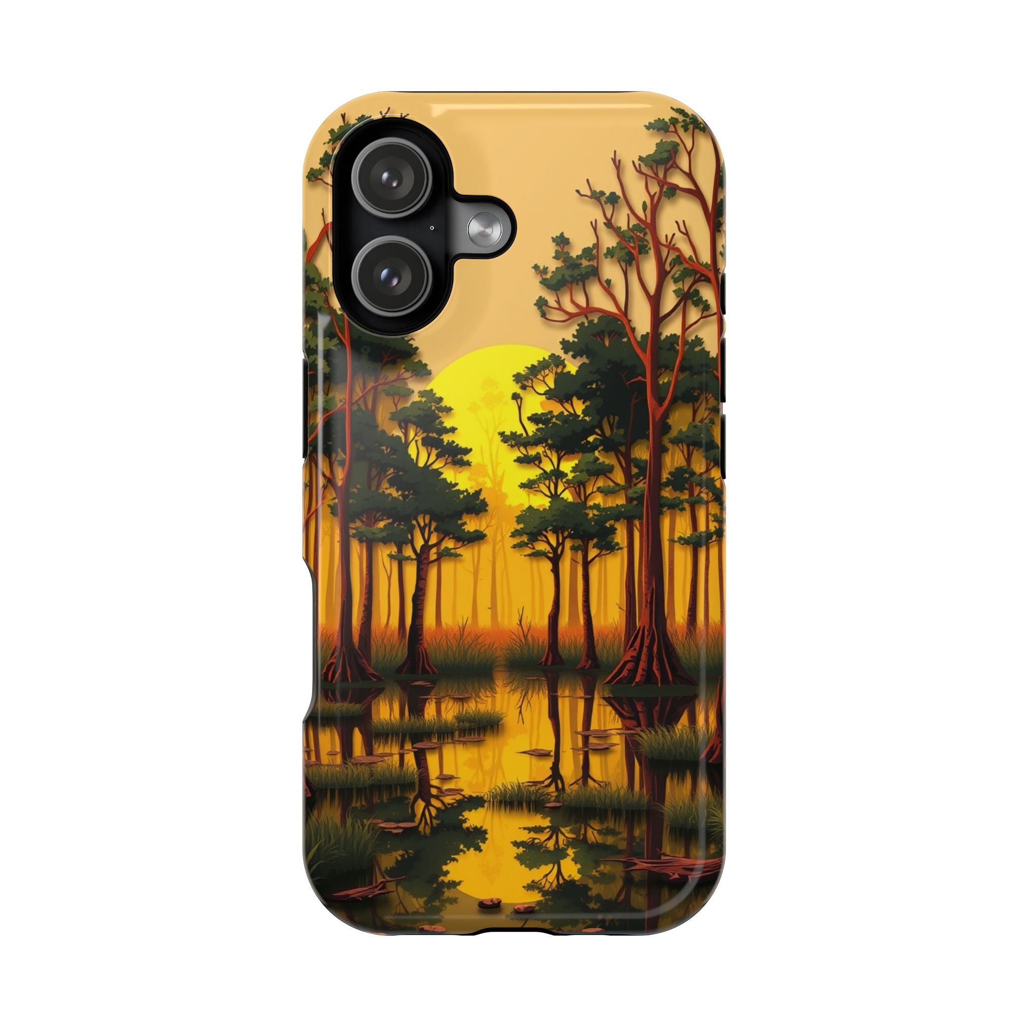 iPhone Earthy Cypress Swamp Design Bold Modern Everyday Snap Case · iPhone Case