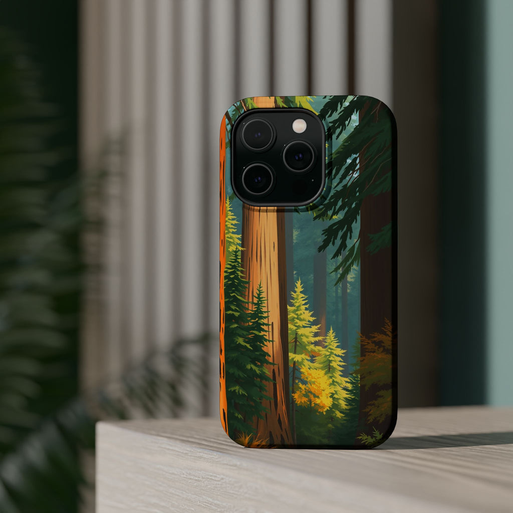 iPhone Redwood Forest Oil Painting Impressionist Clean iPhone Minimal · iPhone C