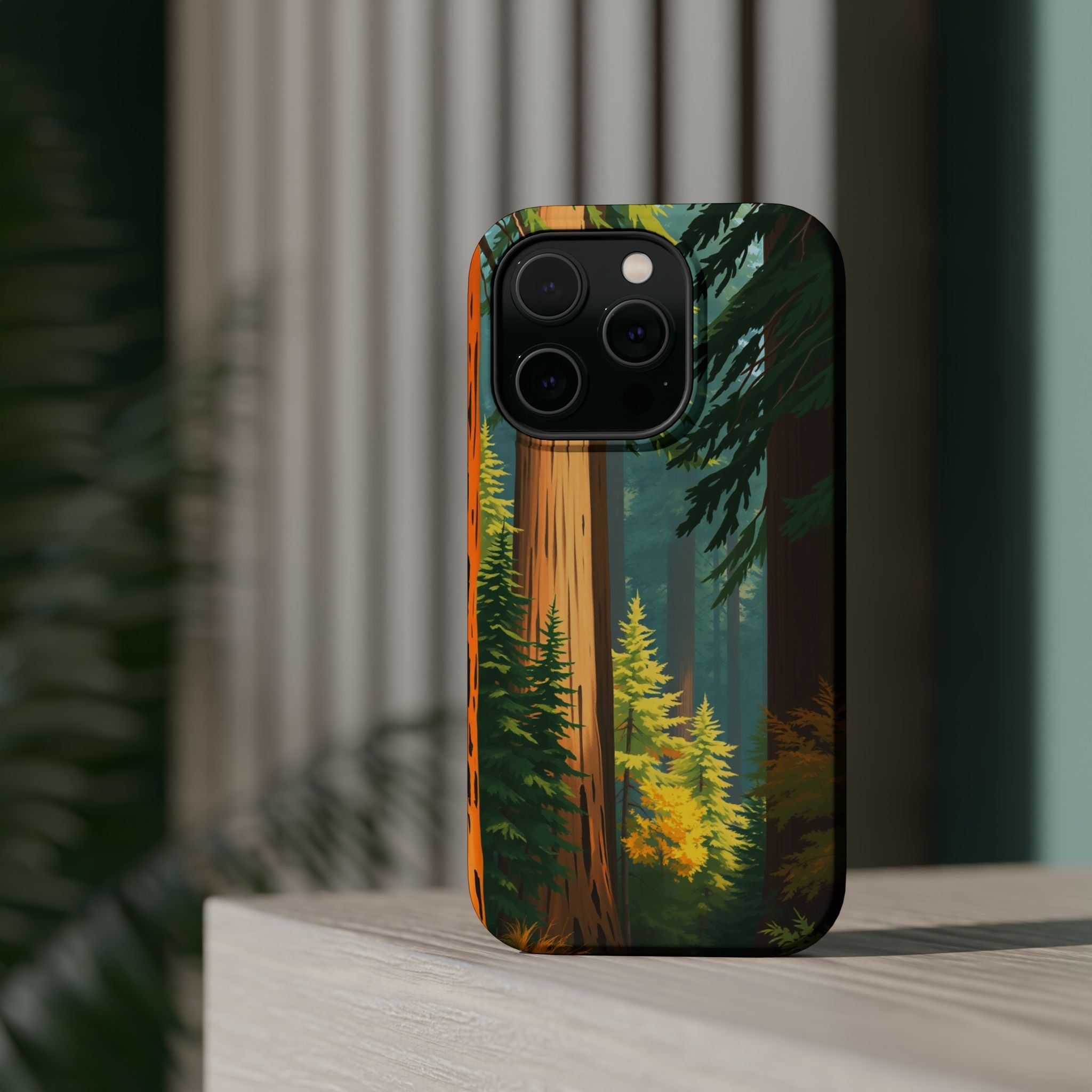 iPhone Redwood Forest Oil Painting Impressionist Clean iPhone Minimal · iPhone C