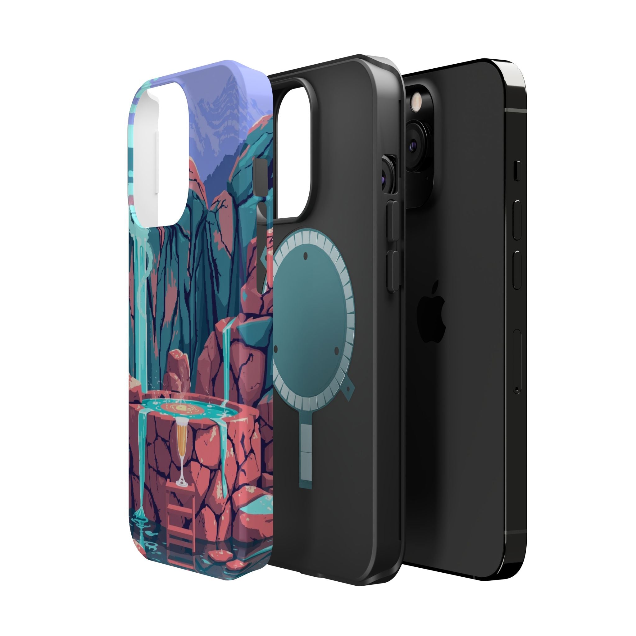 iPhone Hot Spring Steam Electric Art Slim Everyday Designer Case · iPhone Case
