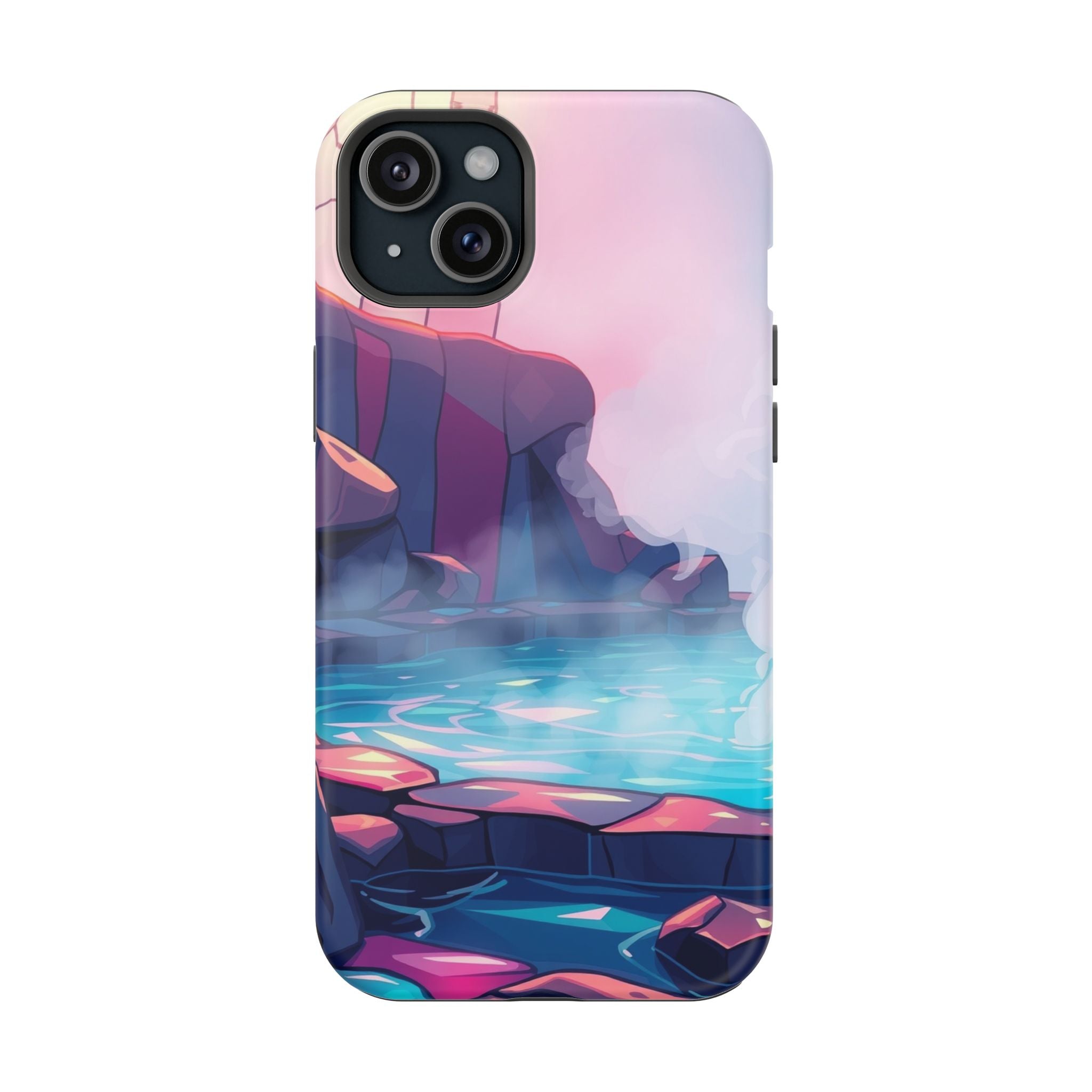 iPhone Cyan And Magenta Hot Spring Steam Slim Everyday iPhone Designer · iPhone