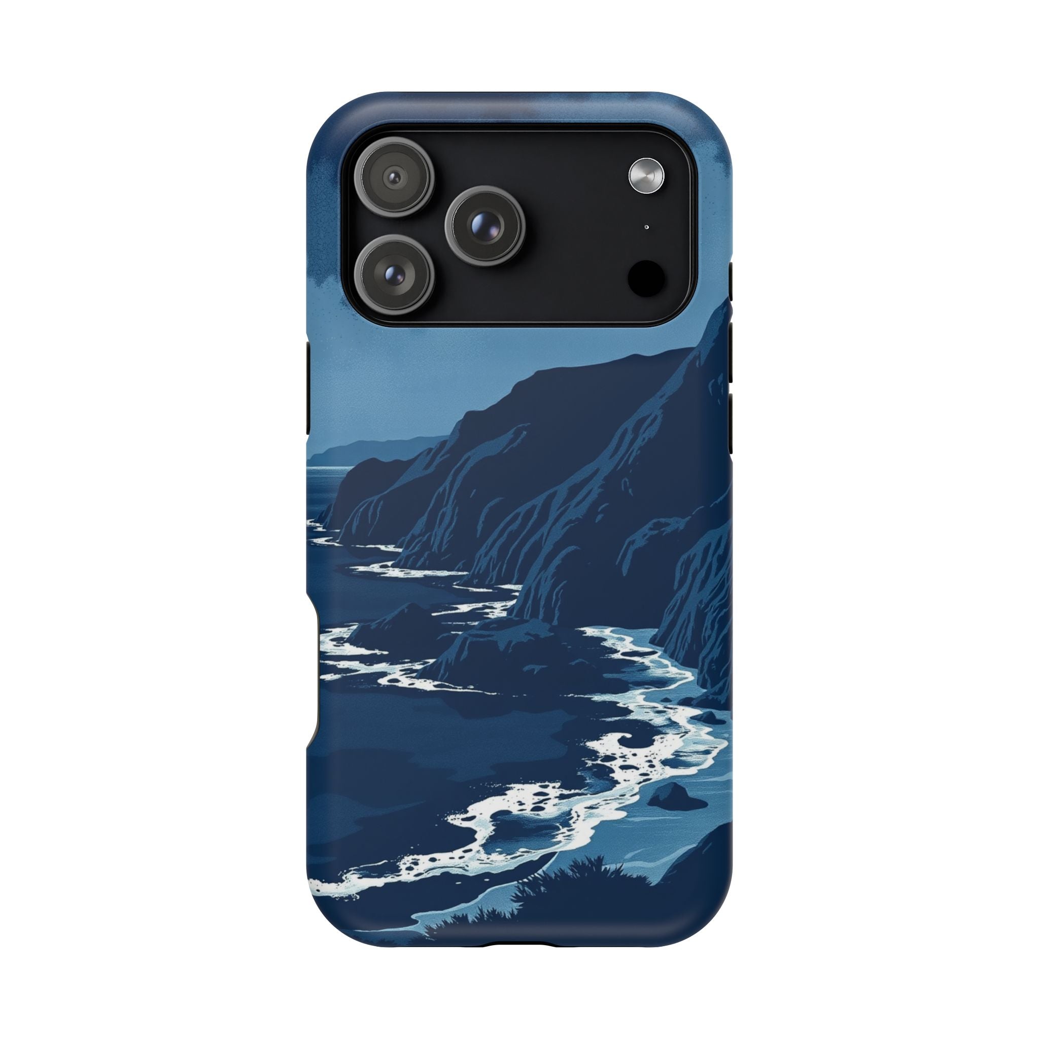 iPhone Midnight Blue And Silver Hibiscus Coast Carry Case Slim Snap Case · iPhon