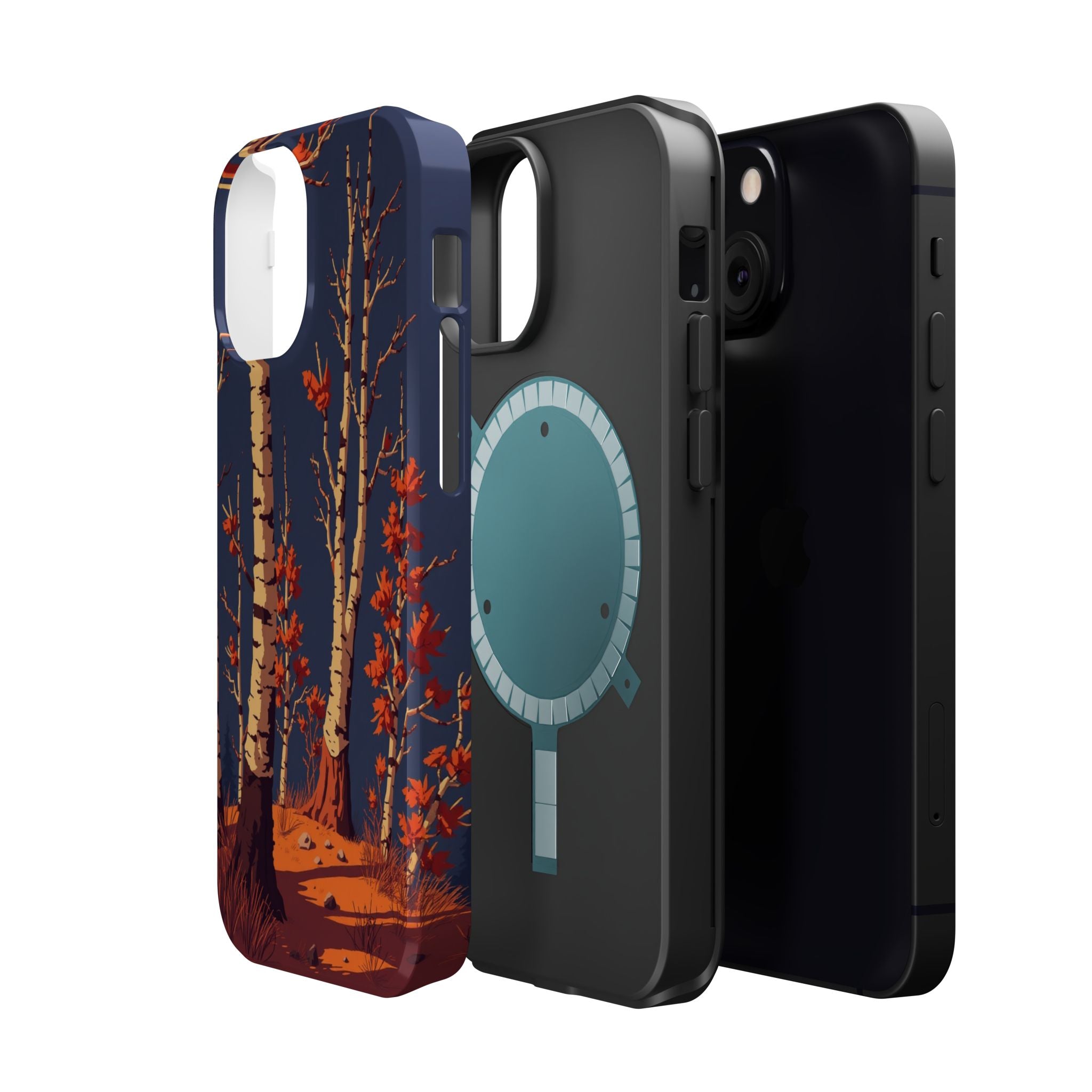 iPhone Birch Grove Pixel Art -Bit Bold Modern Everyday Snap Case · iPhone Case
