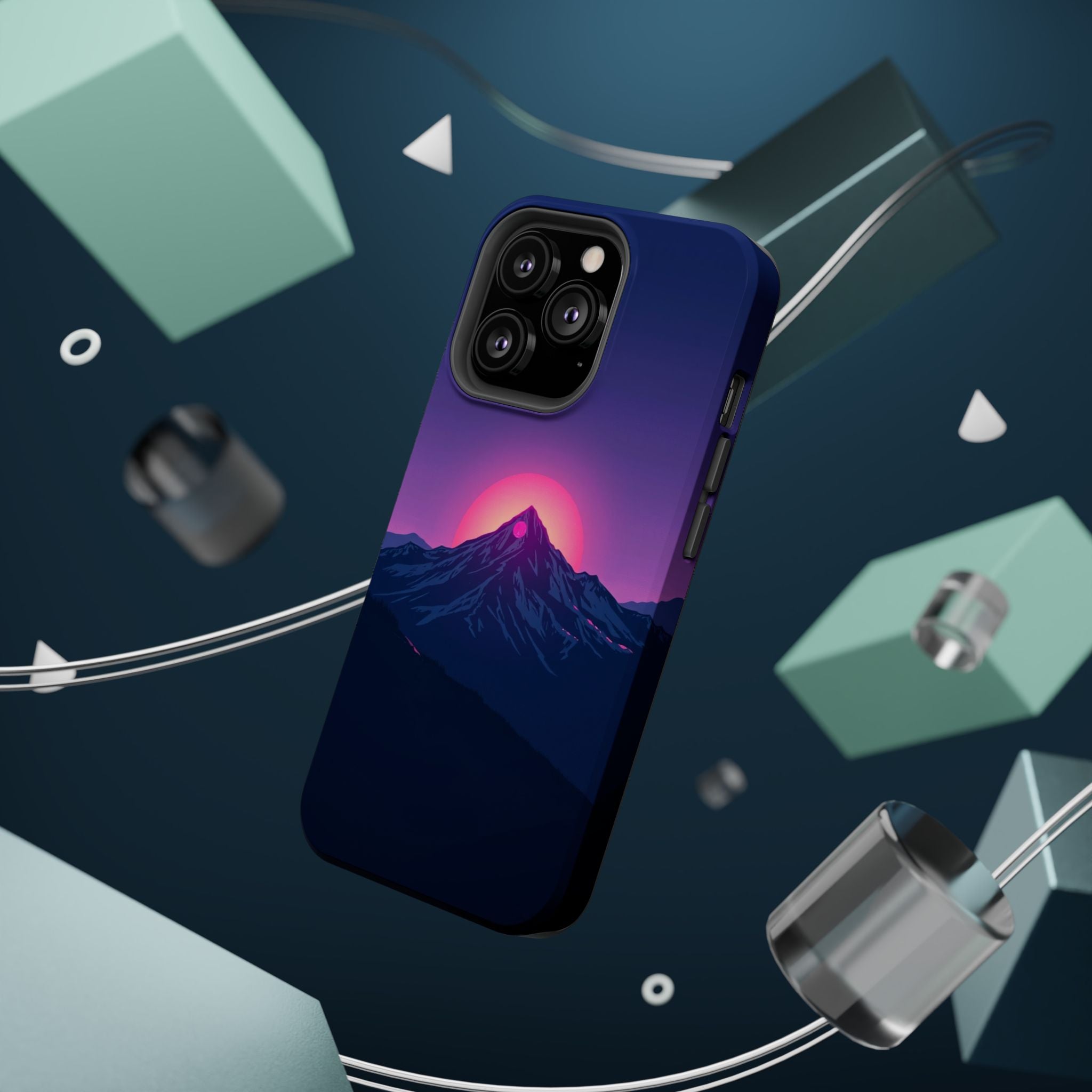 iPhone Mountain at Sunrise Electric Art Slim Everyday iPhone 15 · iPhone Case