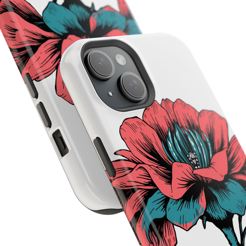 iPhone Garden Party Bloom Dark Gothic Ink Slim Snap Case · iPhone Case