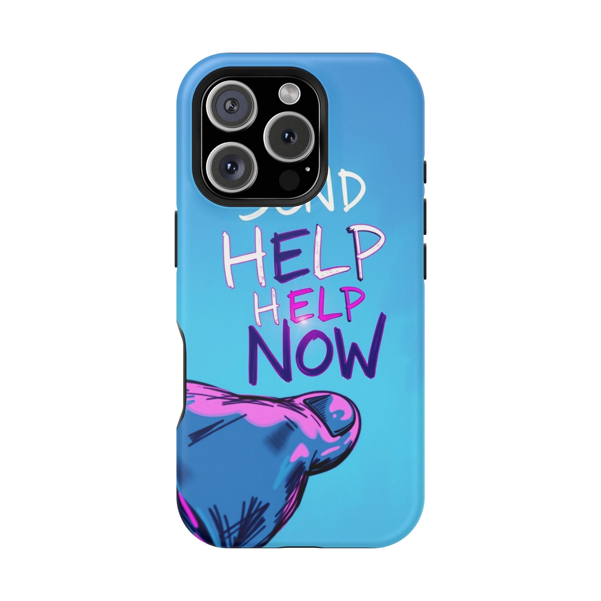iPhone Radiant Send Help Now Design Slim Everyday Designer Case · iPhone Case