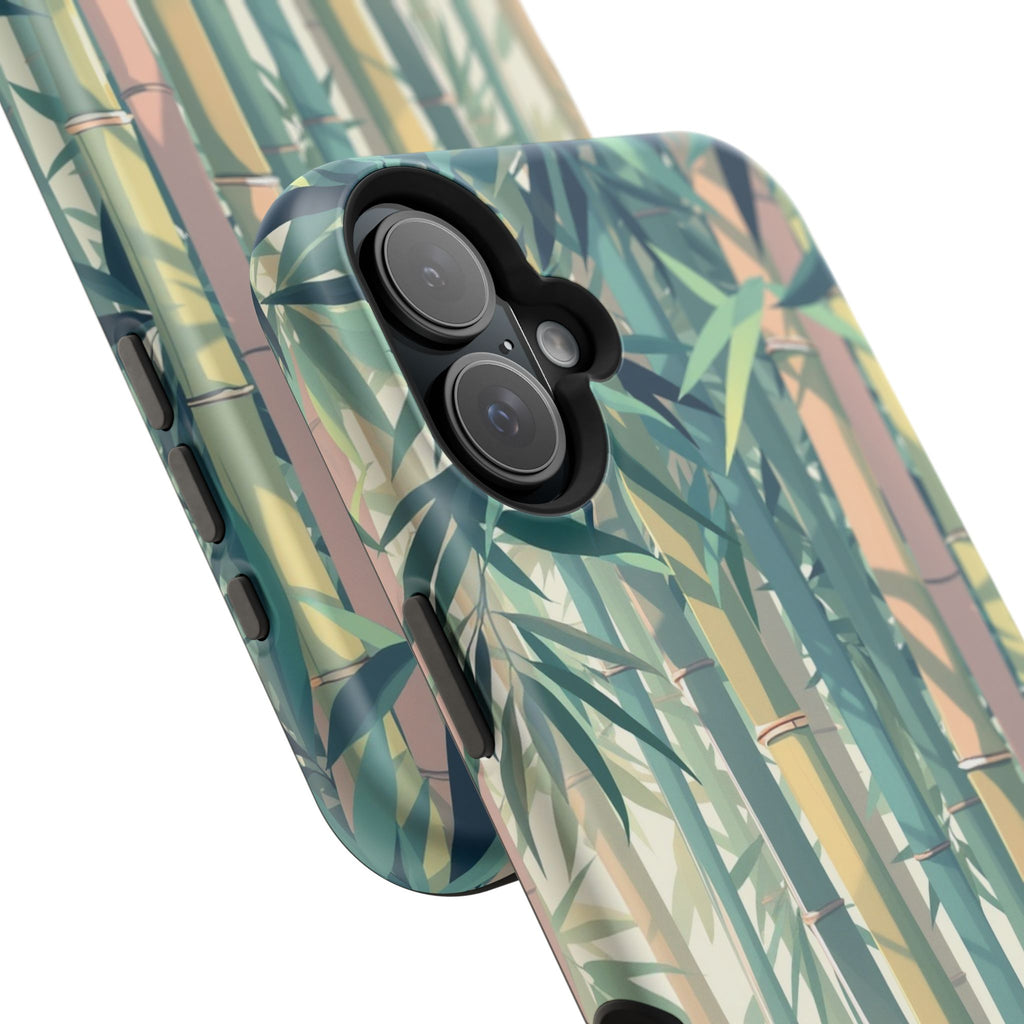 iPhone Mint And Blush Bamboo Grove Bold Modern Everyday Snap Case · iPhone Case