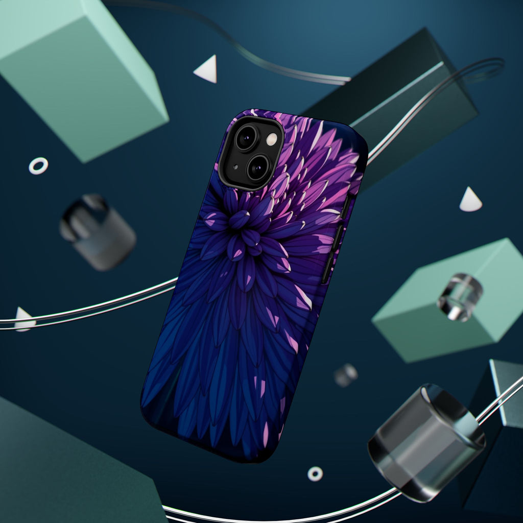 iPhone Indigo And Violet Chrysanthemum Classic Soft iPhone Finish · iPhone Case