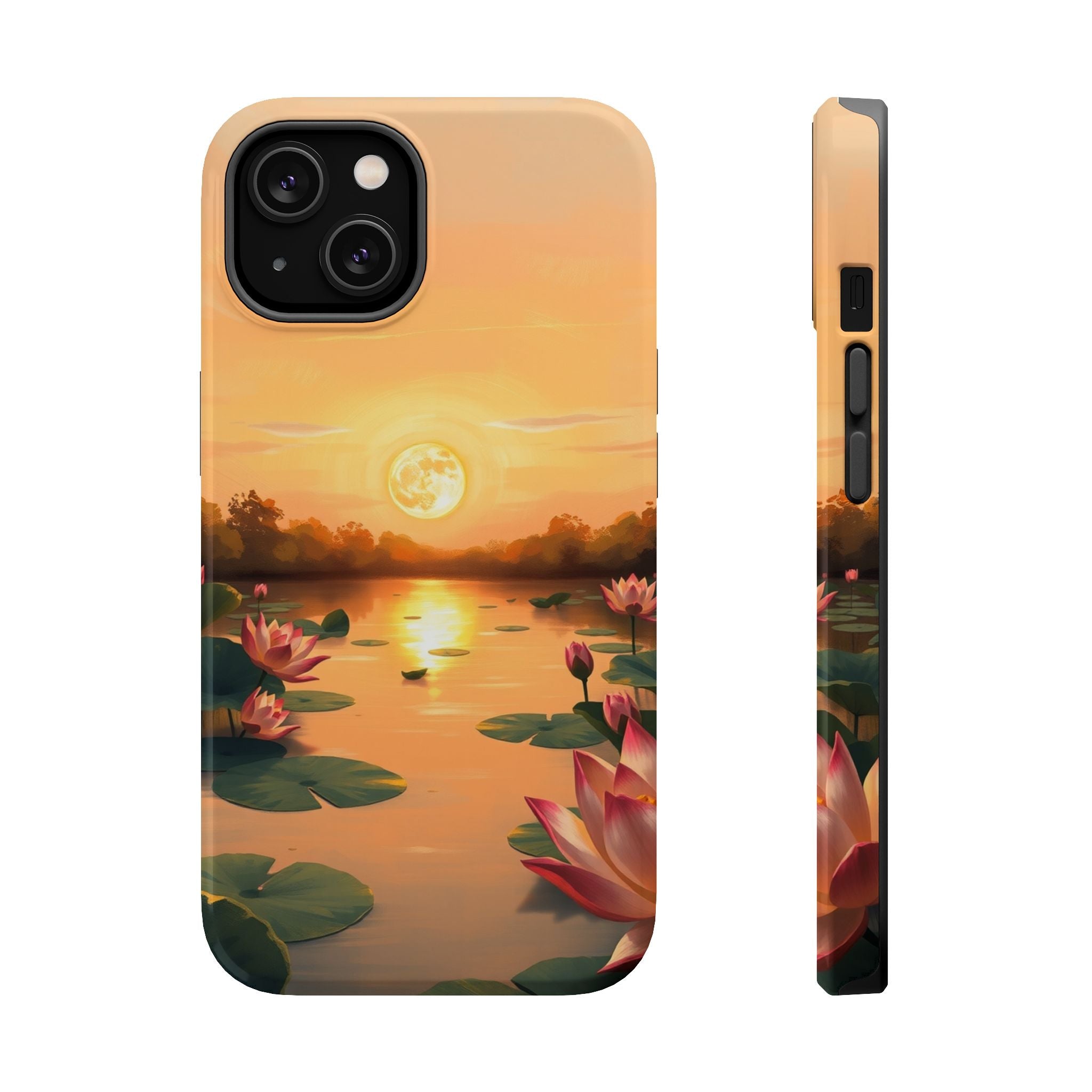 iPhone Lotus Pond Oil Painting Impressionist Slim iPhone Everyday · iPhone Case