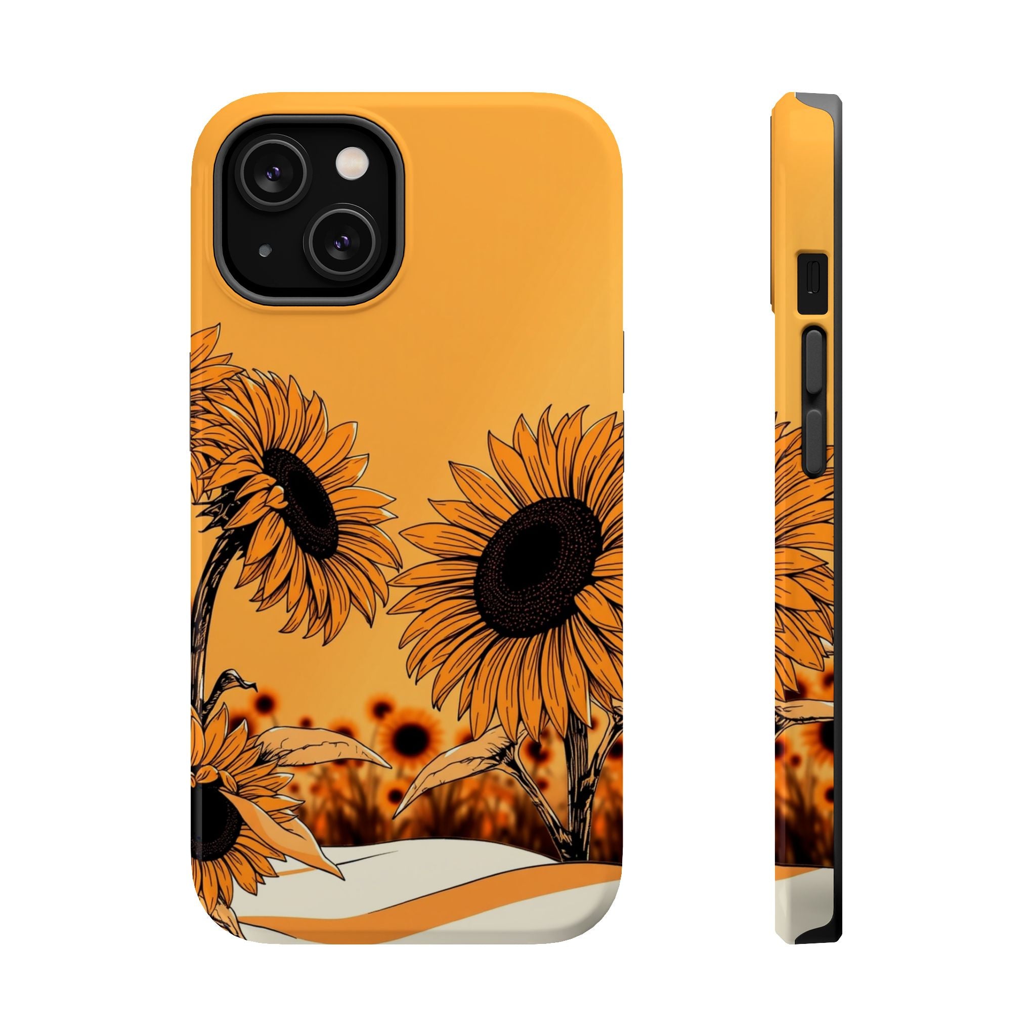 iPhone Burnt Orange And Sand Sunflower Pop Slim iPhone Everyday · iPhone Case