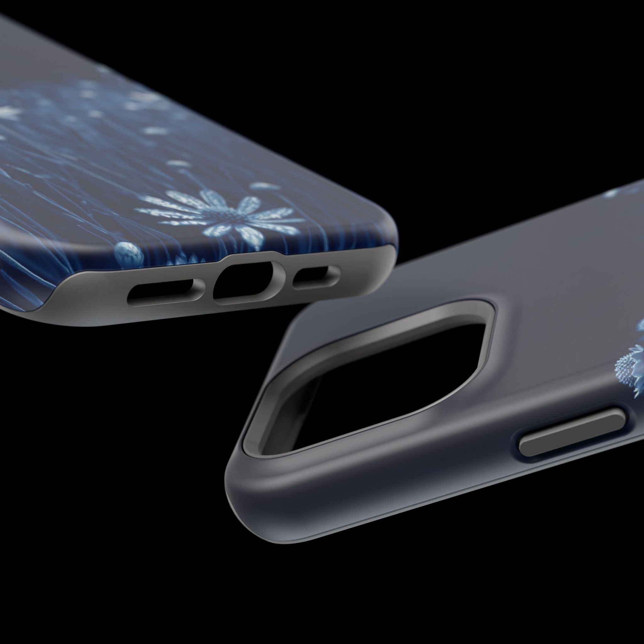 iPhone Midnight Blue And Silver Wildflower Field Clean iPhone Minimal · iPhone C