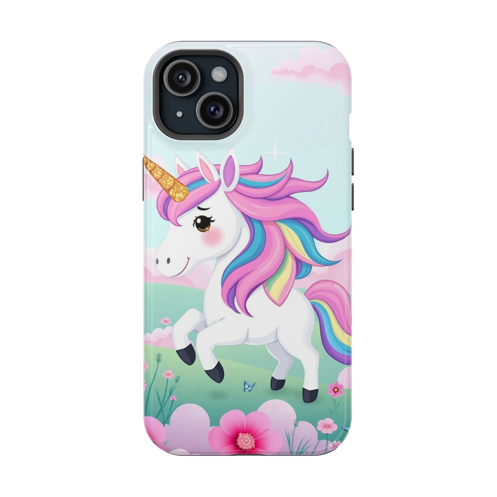 iPhone Rainbow Unicorn Kids Fun Soft iPhone Phone Case Gift Finish · iPhone Case