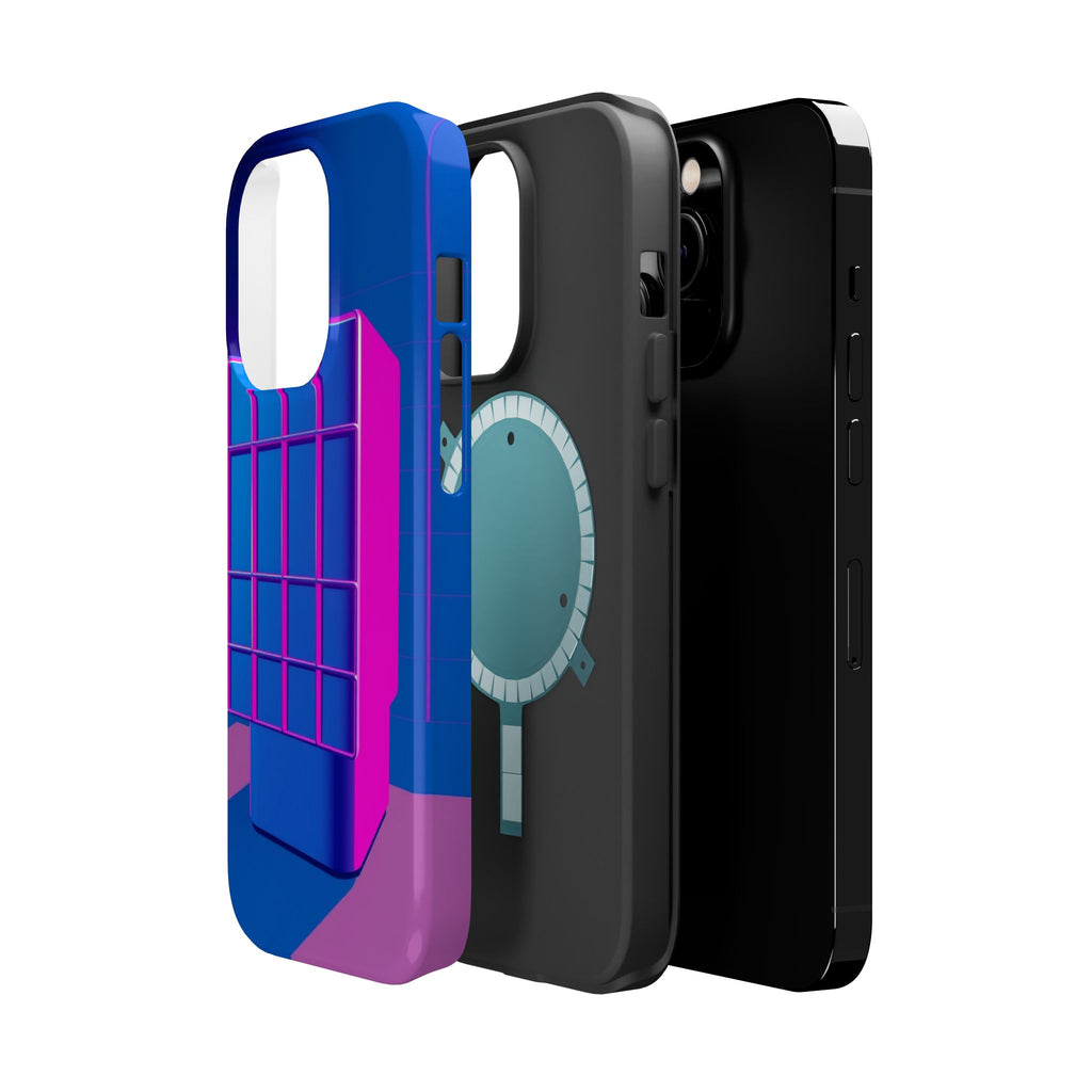 iPhone Earthy 80s Grid Synthwave Design Slim Everyday Designer Case · iPhone Cas