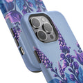 iPhone Indigo And Violet Botanical Illustration Soft iPhone Finish · iPhone Case