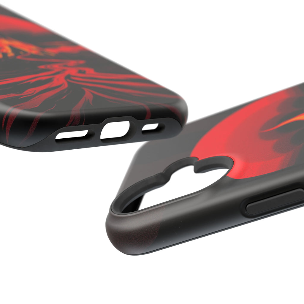 iPhone Black And Crimson Wildfire Glow Slim Everyday Designer Case · iPhone Case
