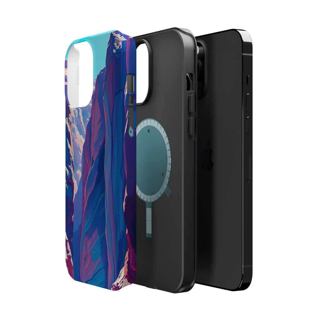 iPhone Cyan And Magenta Canyon Wall Slim Everyday Designer Case · iPhone Case