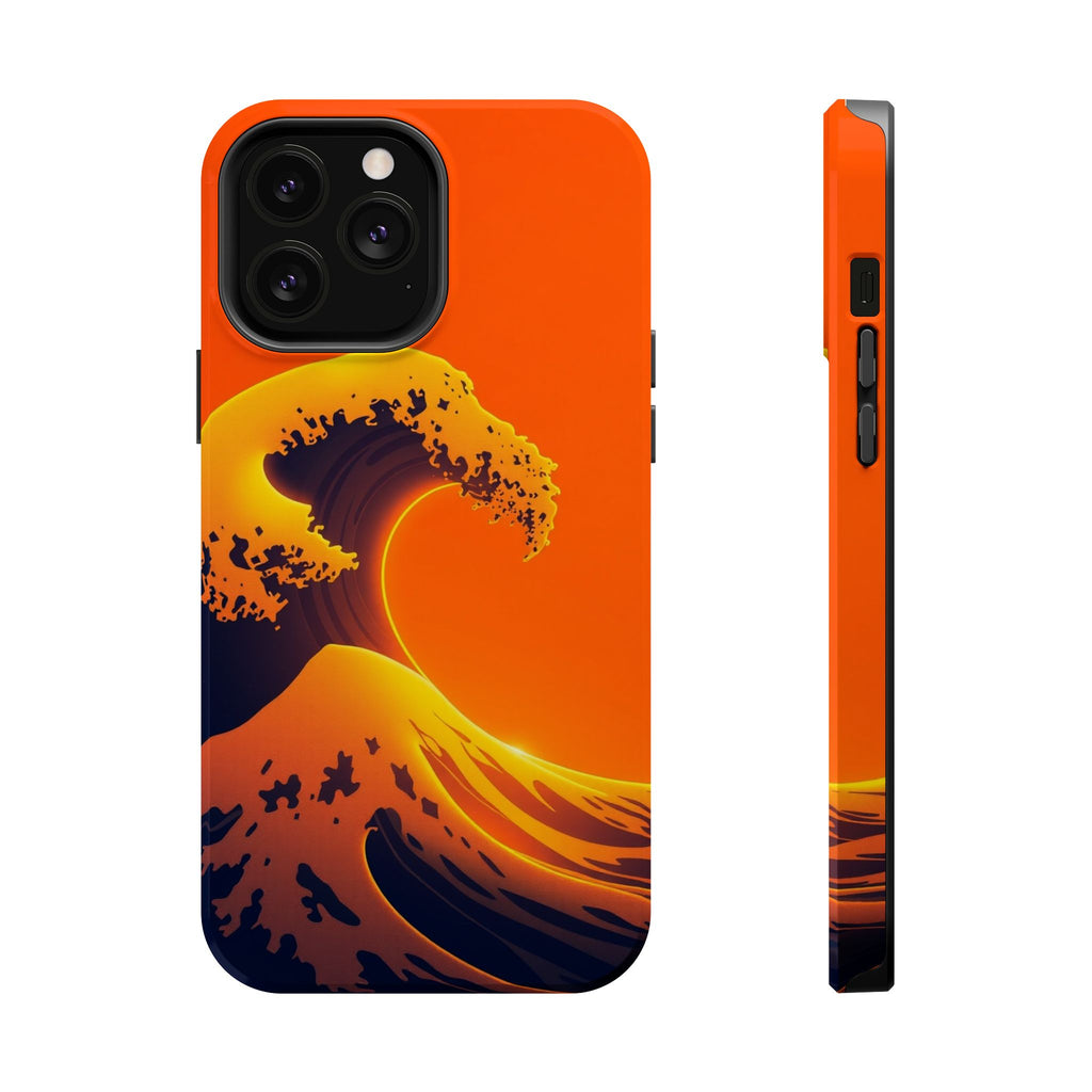 iPhone Mustard And Rust Holographic Wave Slim Everyday iPhone Designer · iPhone