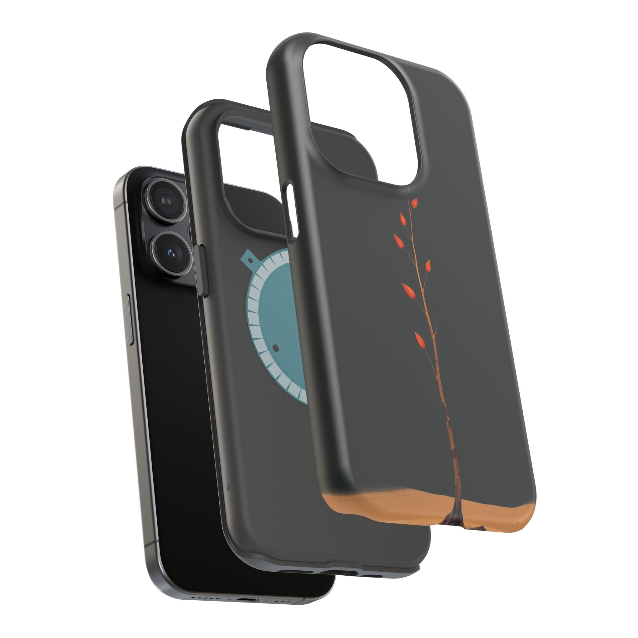 iPhone Burnt Orange And Sand Minimalist Stem Slim iPhone Everyday · iPhone Case