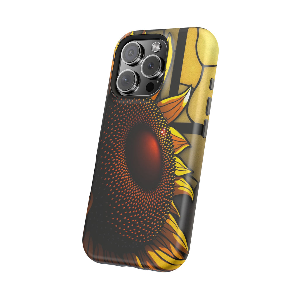 iPhone Sunflower Pop Stained Glass Bold Modern Everyday Snap Case · iPhone Case