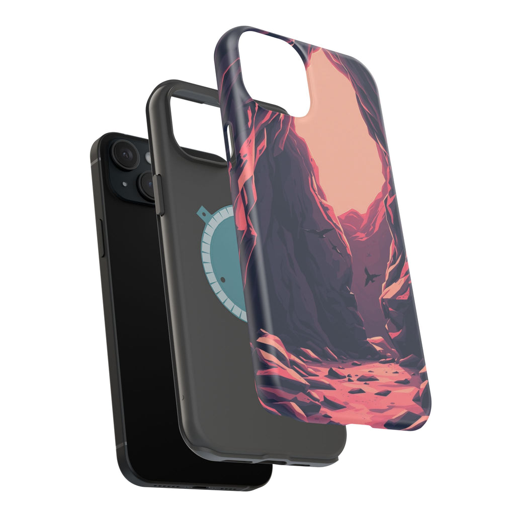 iPhone Rose Pink And Cream Dark Crystal Cave Slim Everyday Designer Case · iPhon