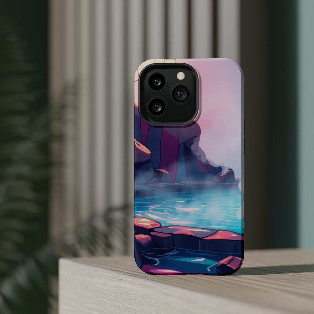 iPhone Cyan And Magenta Hot Spring Steam Slim Everyday iPhone Designer · iPhone