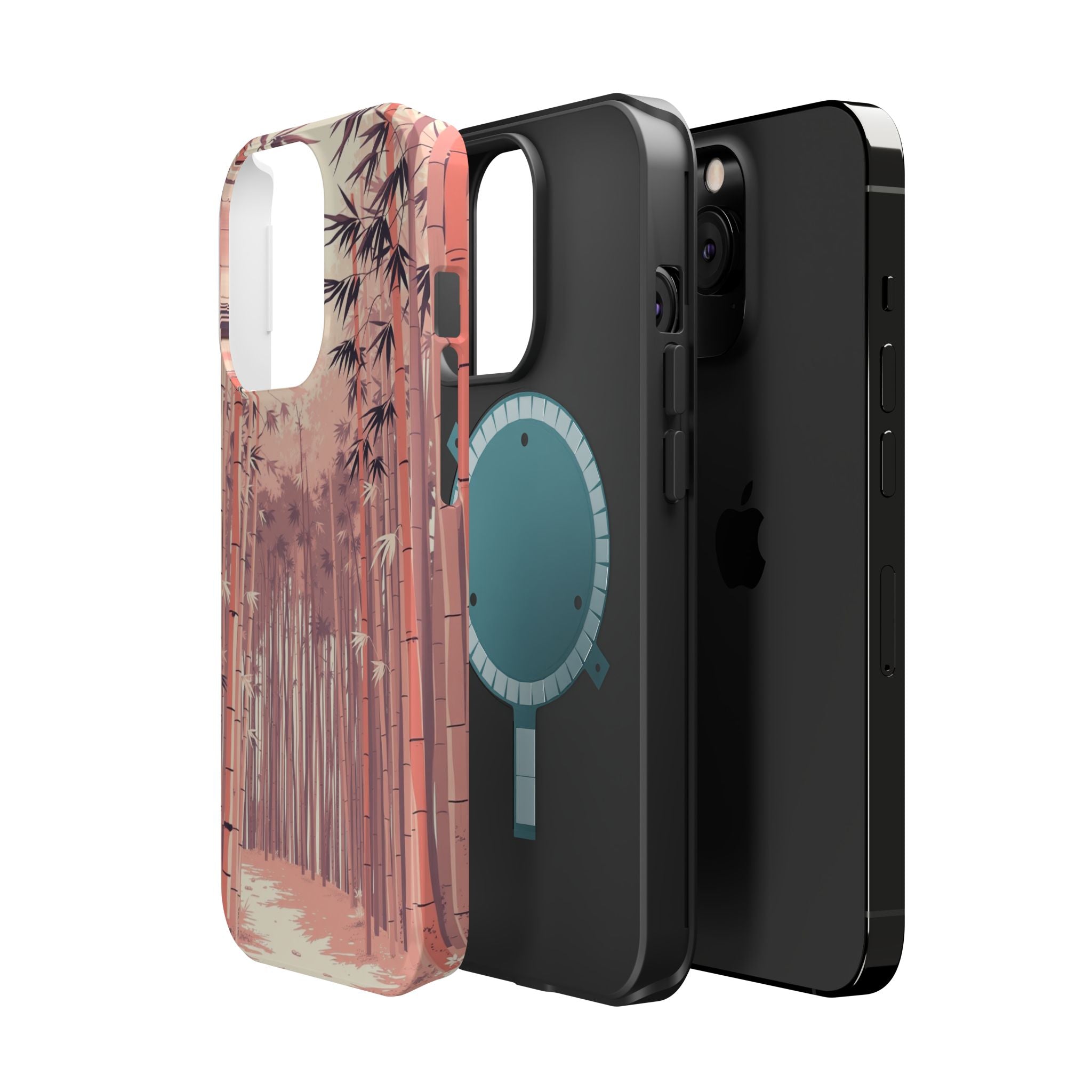 iPhone Rose Pink And Cream Bamboo Grove Slim Everyday iPhone 19 · iPhone Case