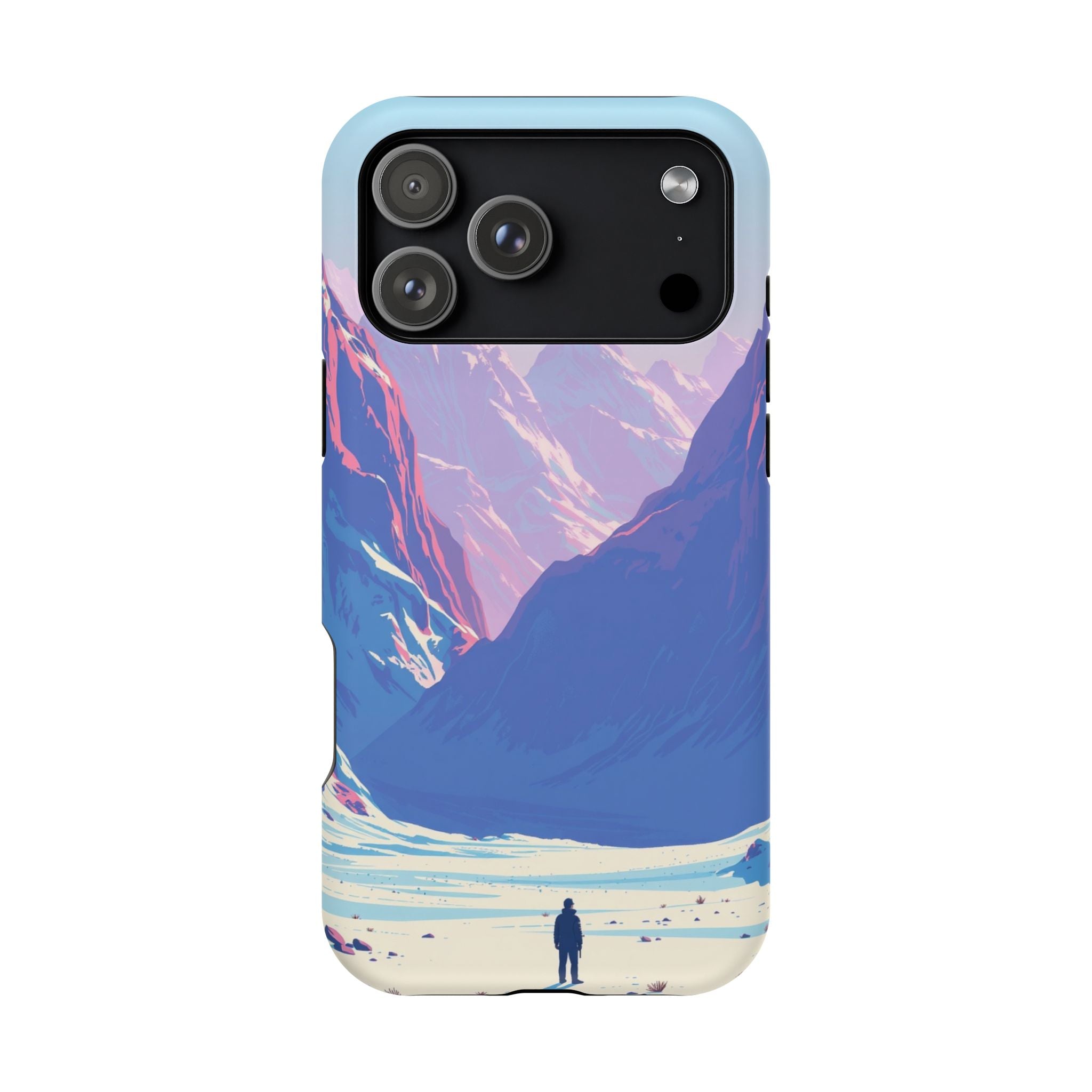iPhone Cyan And Magenta Tundra Expanse Slim Everyday Designer Case · iPhone Case