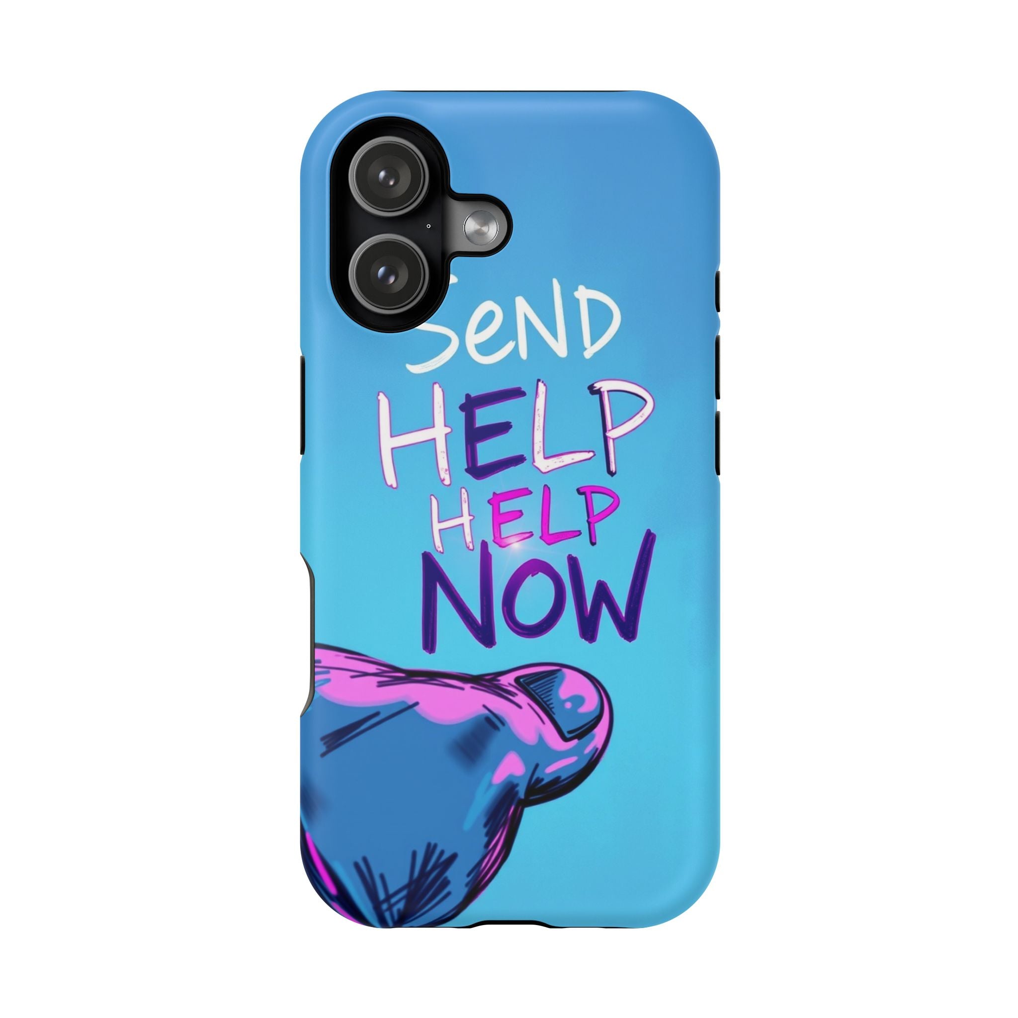 iPhone Radiant Send Help Now Design Slim Everyday Designer Case · iPhone Case