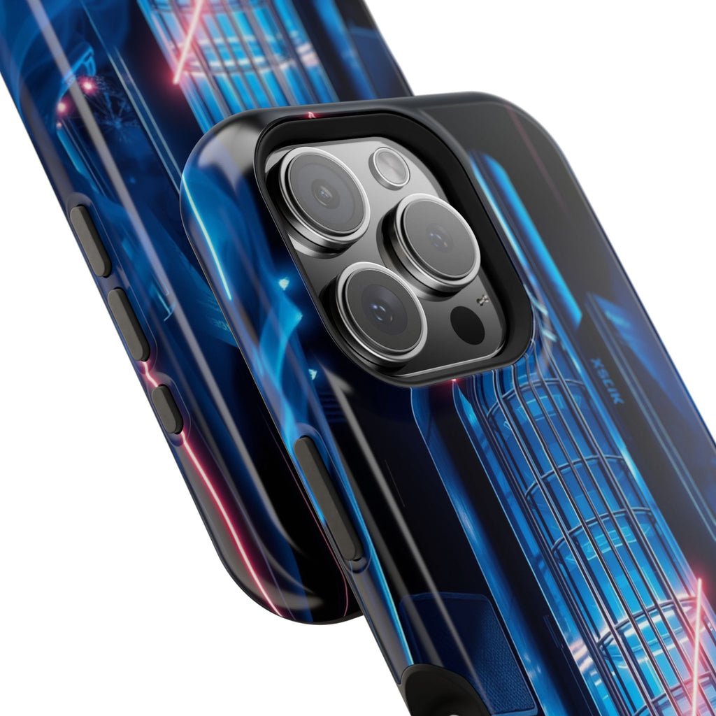 iPhone Midnight Blue And Silver Bauhaus Composition Slim Snap Case · iPhone Case