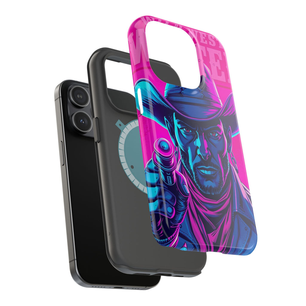 iPhone Wild West Wanted Neon Cyberpunk Slim Everyday Designer Case · iPhone Case