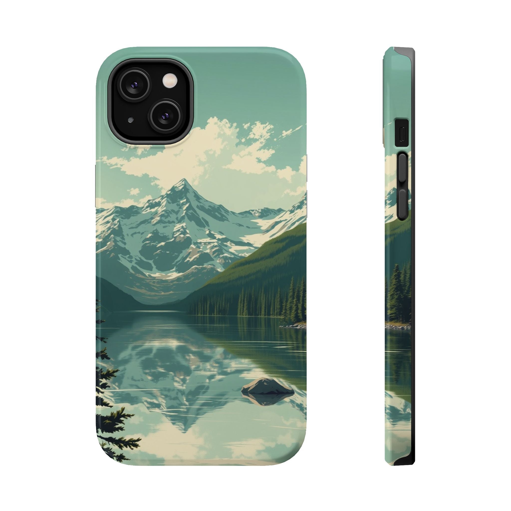 iPhone Glacier Lake Enchanted Art Bold Modern Everyday Snap Case · iPhone Case