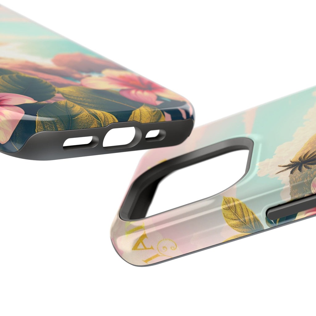 iPhone Mint And Blush Hibiscus Coast Slim Everyday iPhone 14 Designer · iPhone C