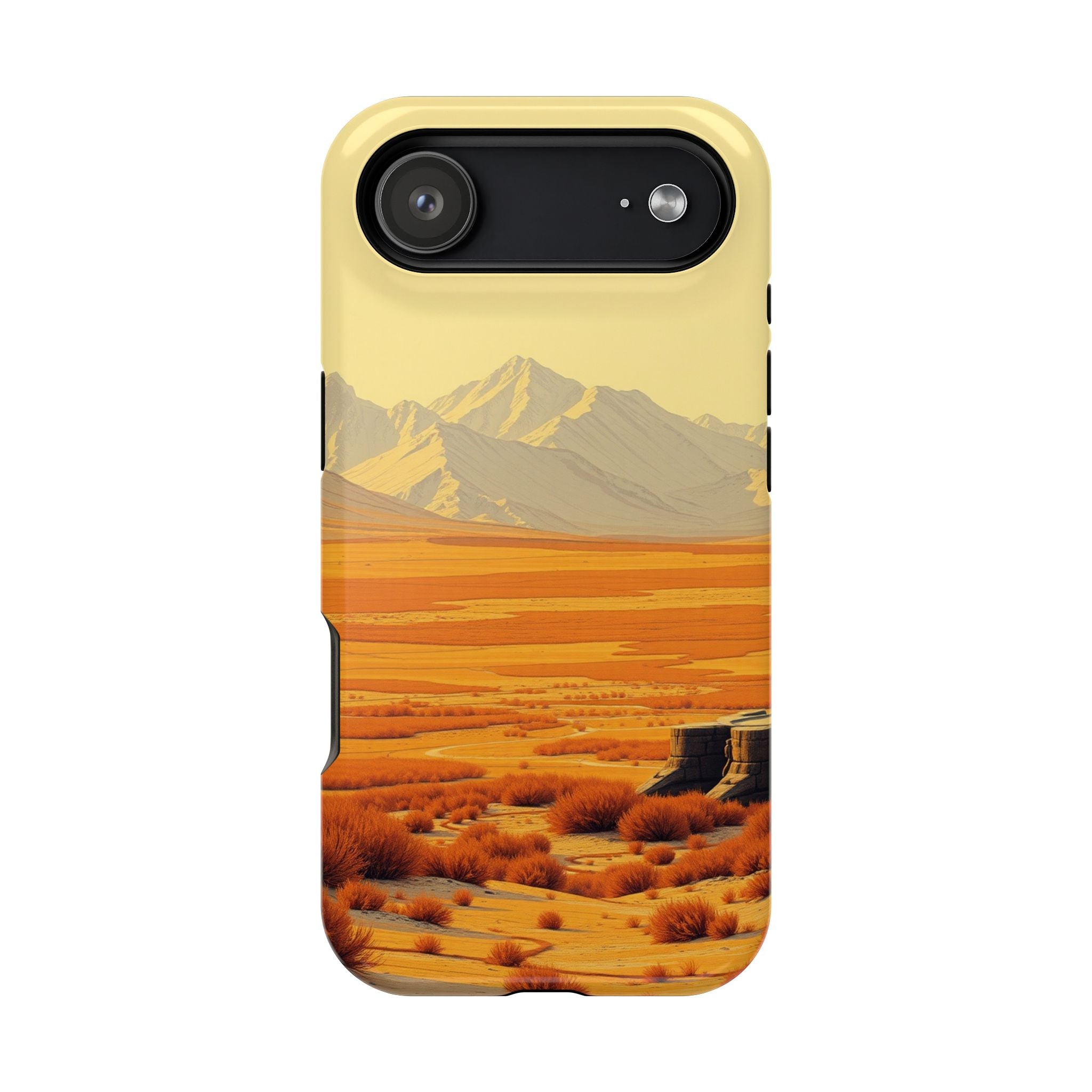 iPhone Mustard And Rust Tundra Expanse Slim Everyday Designer Case · iPhone Case