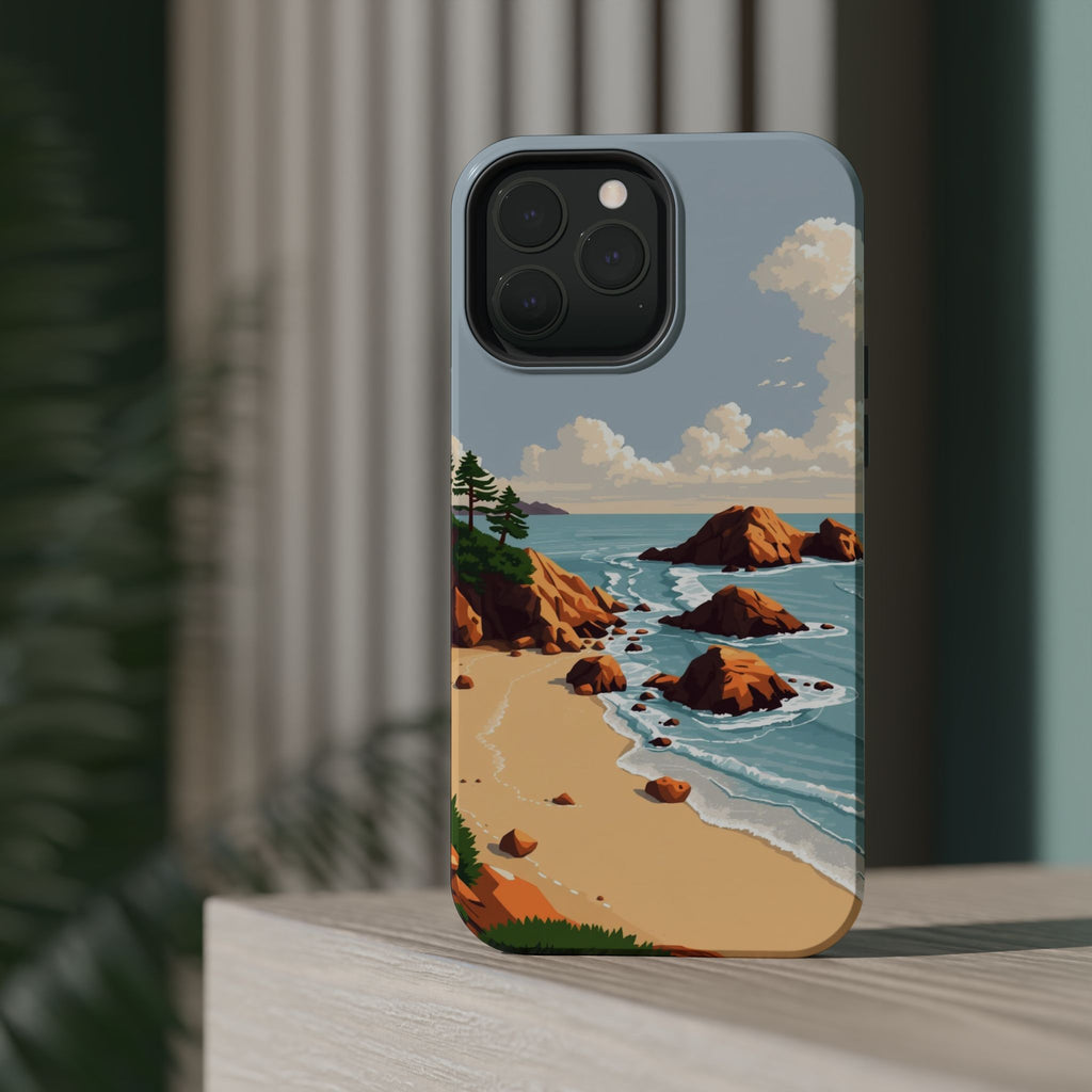 iPhone Mustard And Rust Pebble Beach Slim Everyday Designer Case · iPhone Case