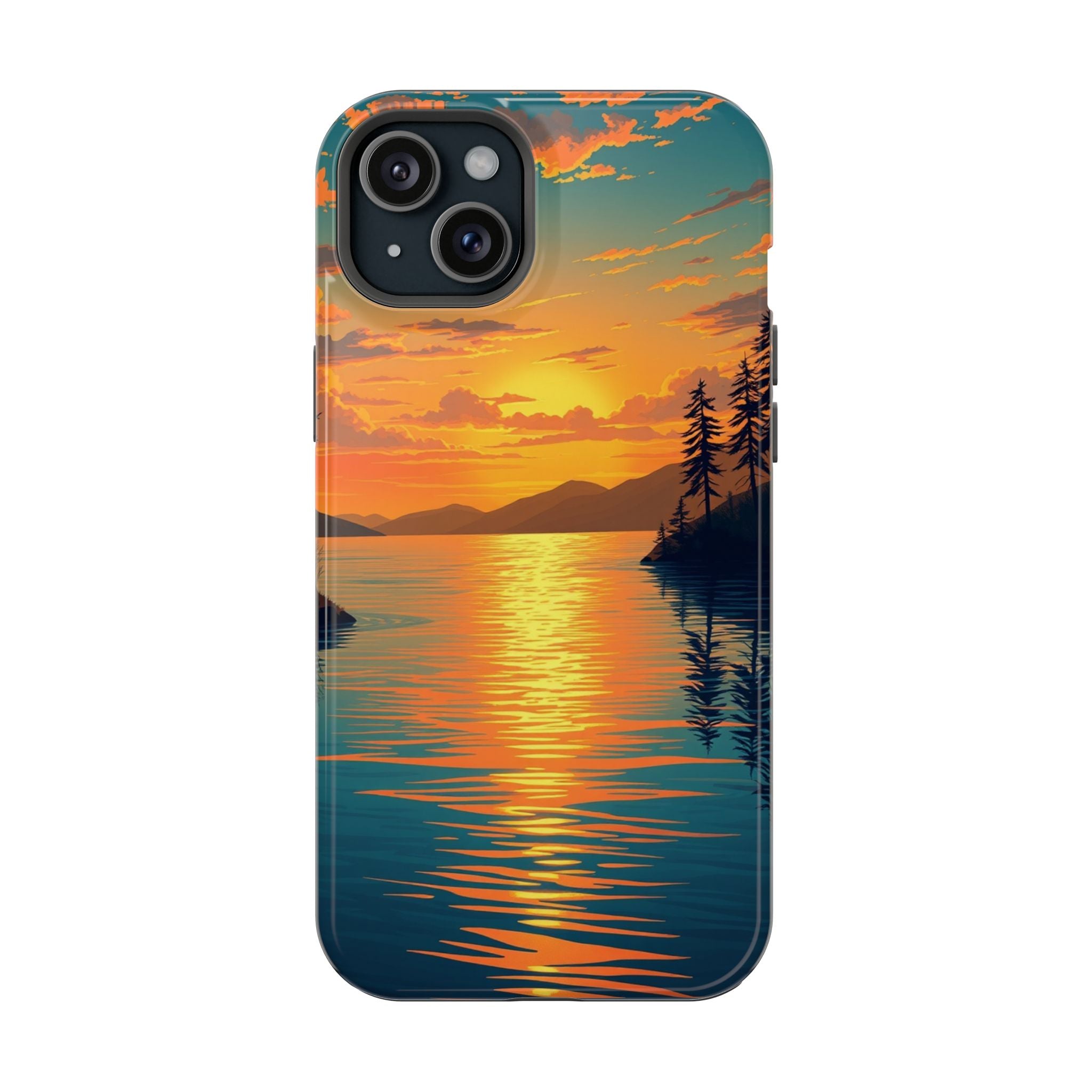 iPhone Earthy Lake at Twilight Design Slim Everyday iPhone 14 Designer · iPhone