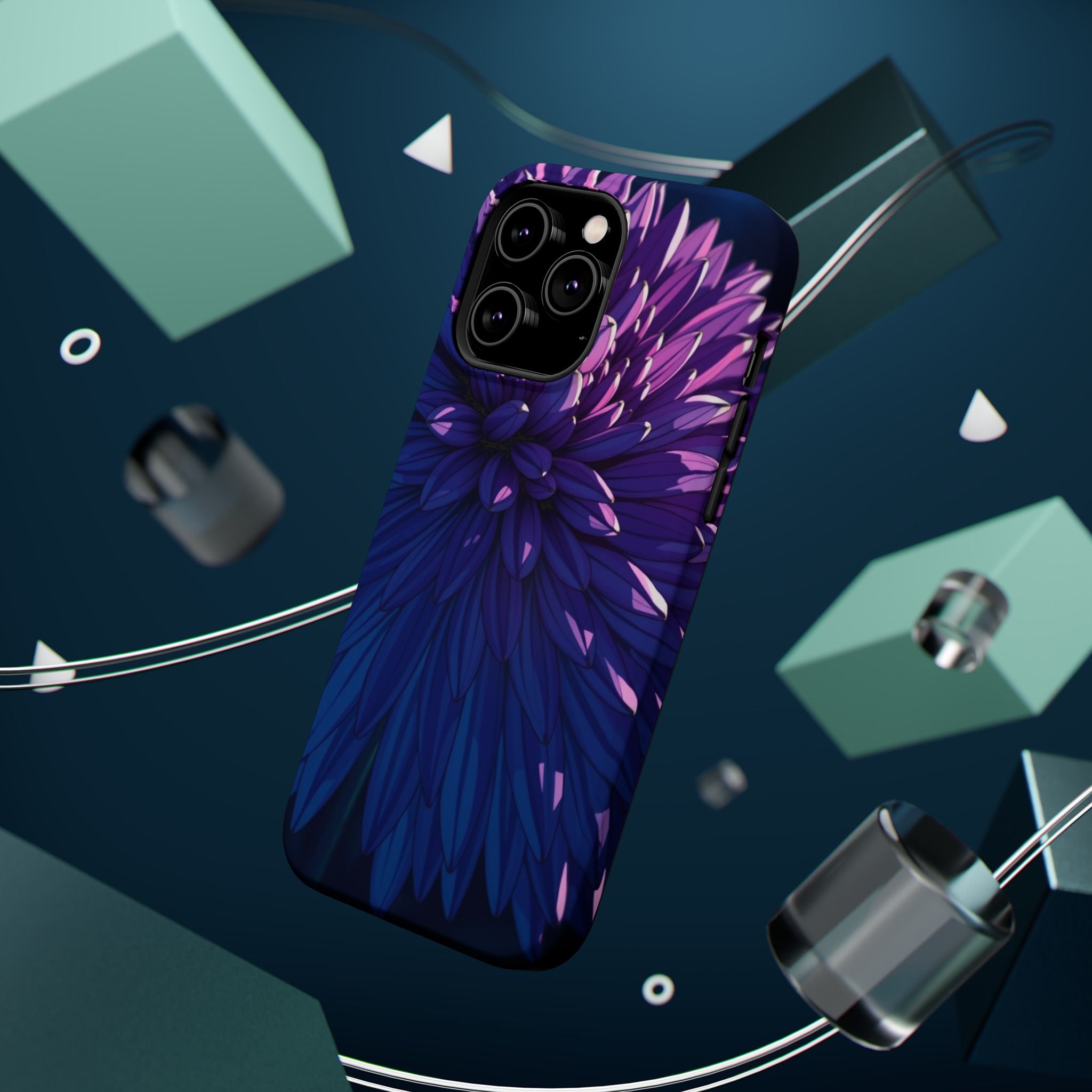 iPhone Indigo And Violet Chrysanthemum Classic Soft iPhone Finish · iPhone Case