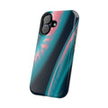 iPhone Teal And Coral Aurora Plasma Slim Everyday Designer Case · iPhone Case